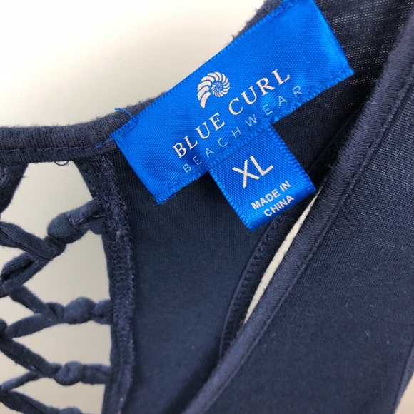 Coverup Dress Ombré dipdye Tied Back boho hippy - Picture 6 of 6